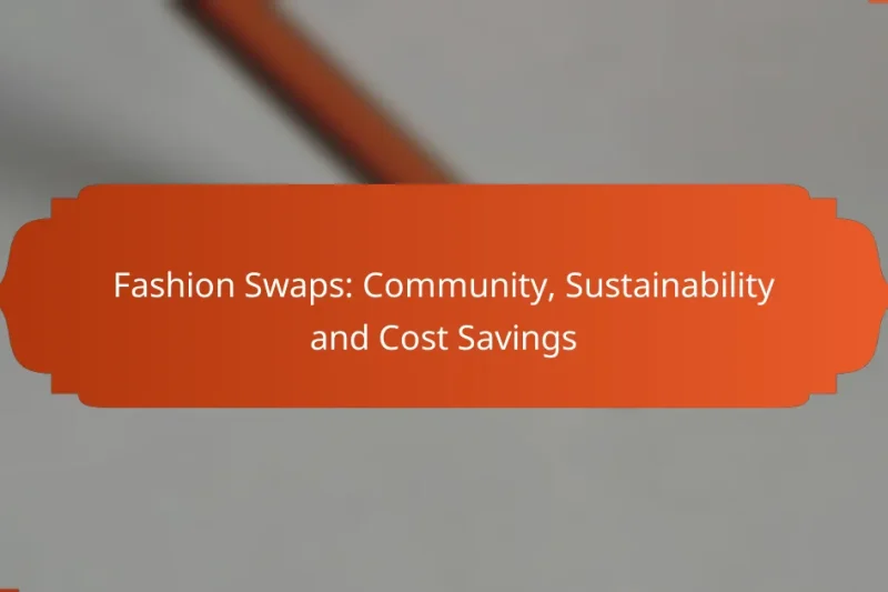 Fashion Swaps: Community, Sustainability and Cost Savings